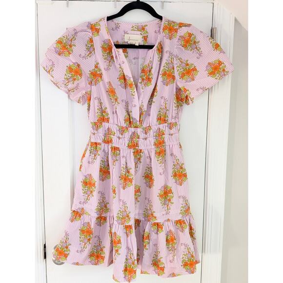 Like New Anthropologie The Somerset Mini Dress Floral Print Sz Small - Picture 1 of 4